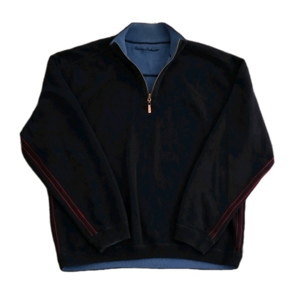Tommy Bahama Reversible Sweater Mens Pullover 1/4 Zip Longsleeve XL - Picture 6 of 8